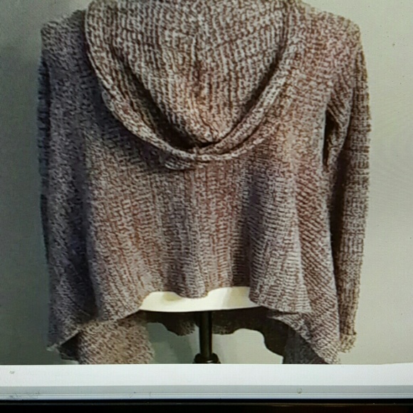 Dots Hooded Open Cardigan Sweater Size Medium - Picture 3 of 5